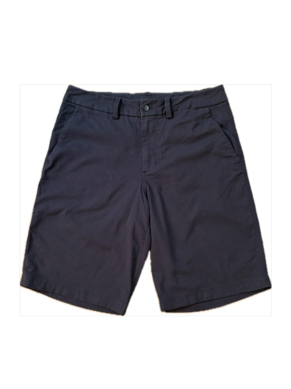 Lululemon Commission Classic Fit Shorts Mens 34 Black Stretch Cotton